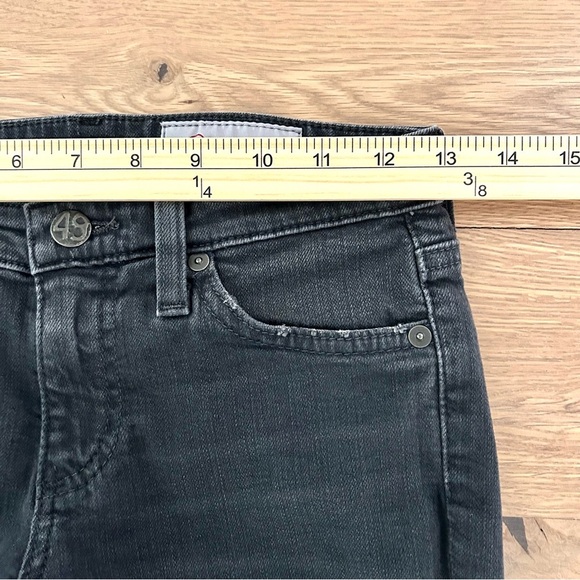 AG Adriano Goldschmied Stilt Cigarette Crop Jeans Distressed Black Rinse Size 24 - Picture 3 of 14